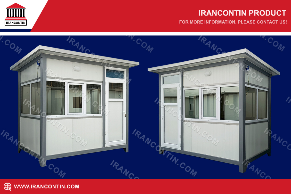 کانکس نگهبانی ۳×۲ (دکور PVC + درب و پنجره UPVC) (1)